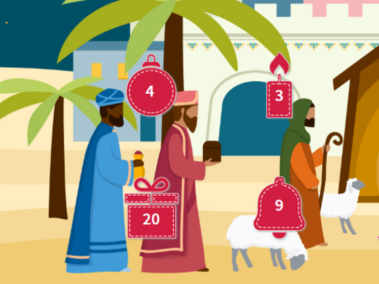 Ausschnitt vom Adventskalender Ausschnitt vom Adventskalender